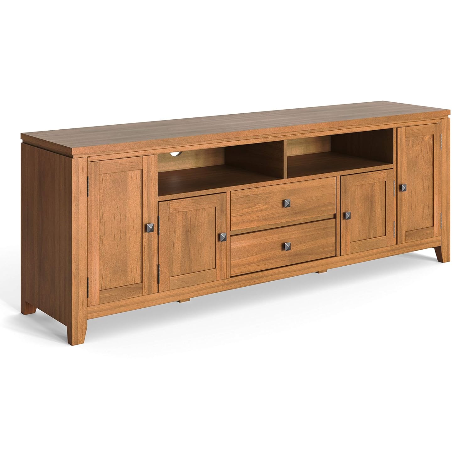 Best 72 Inch Dark Brown Wood Tv Stand With Drawers
