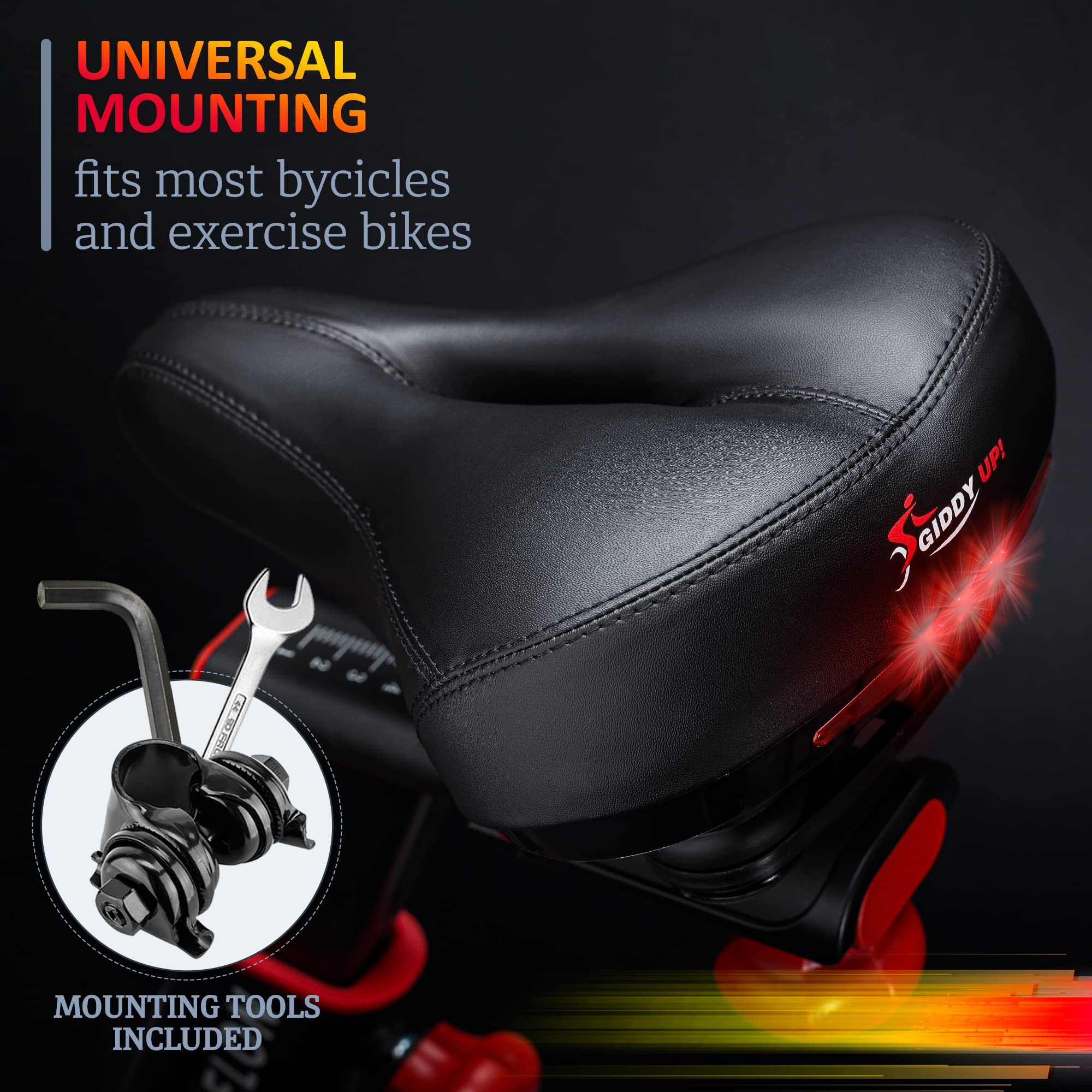 Giddy Up! Bike Seat Comfortable Bike Saddle for Exercise and Road