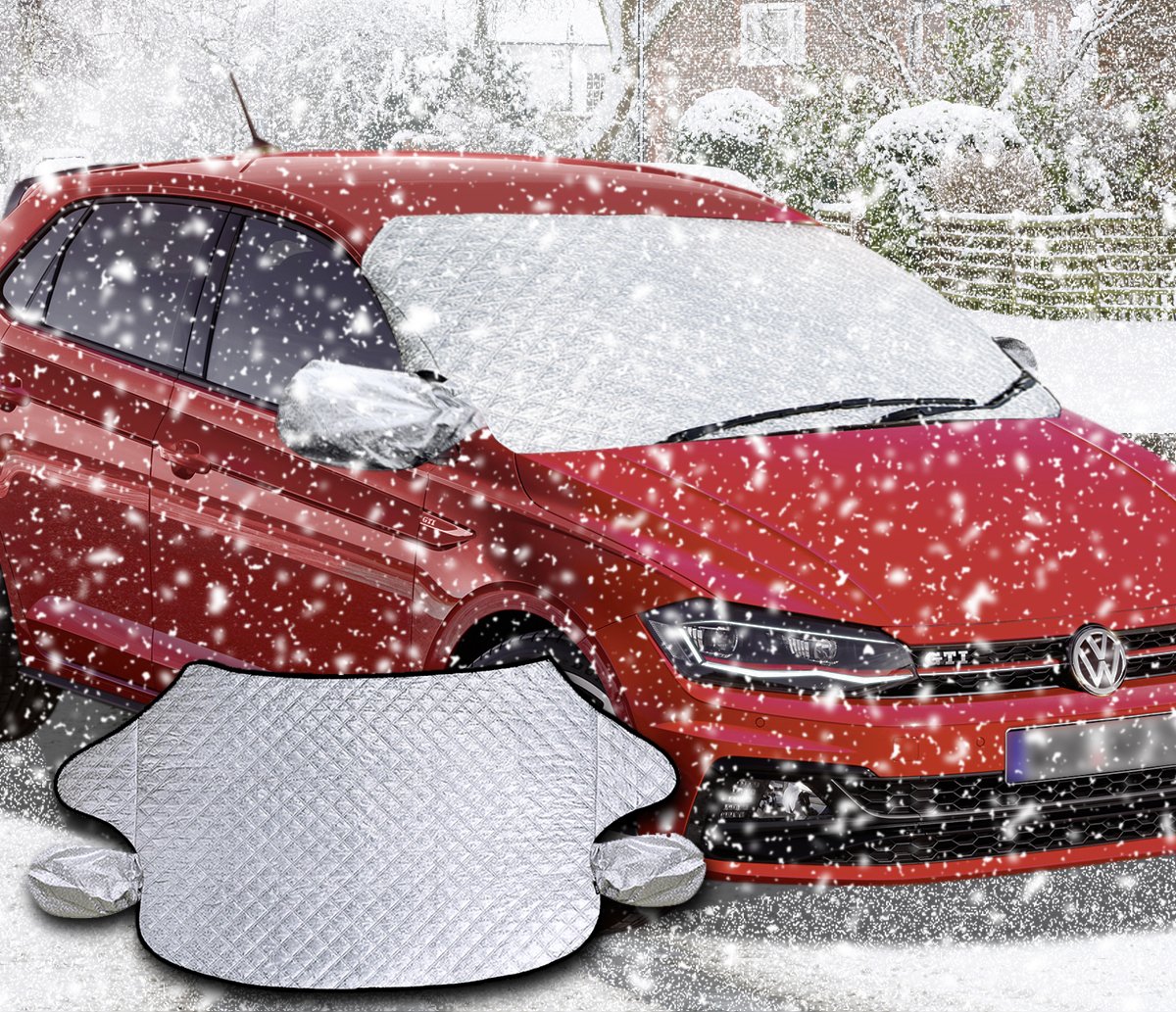 Zento Deals Car Windshield and Side Mirrors Cover Protector from Winter