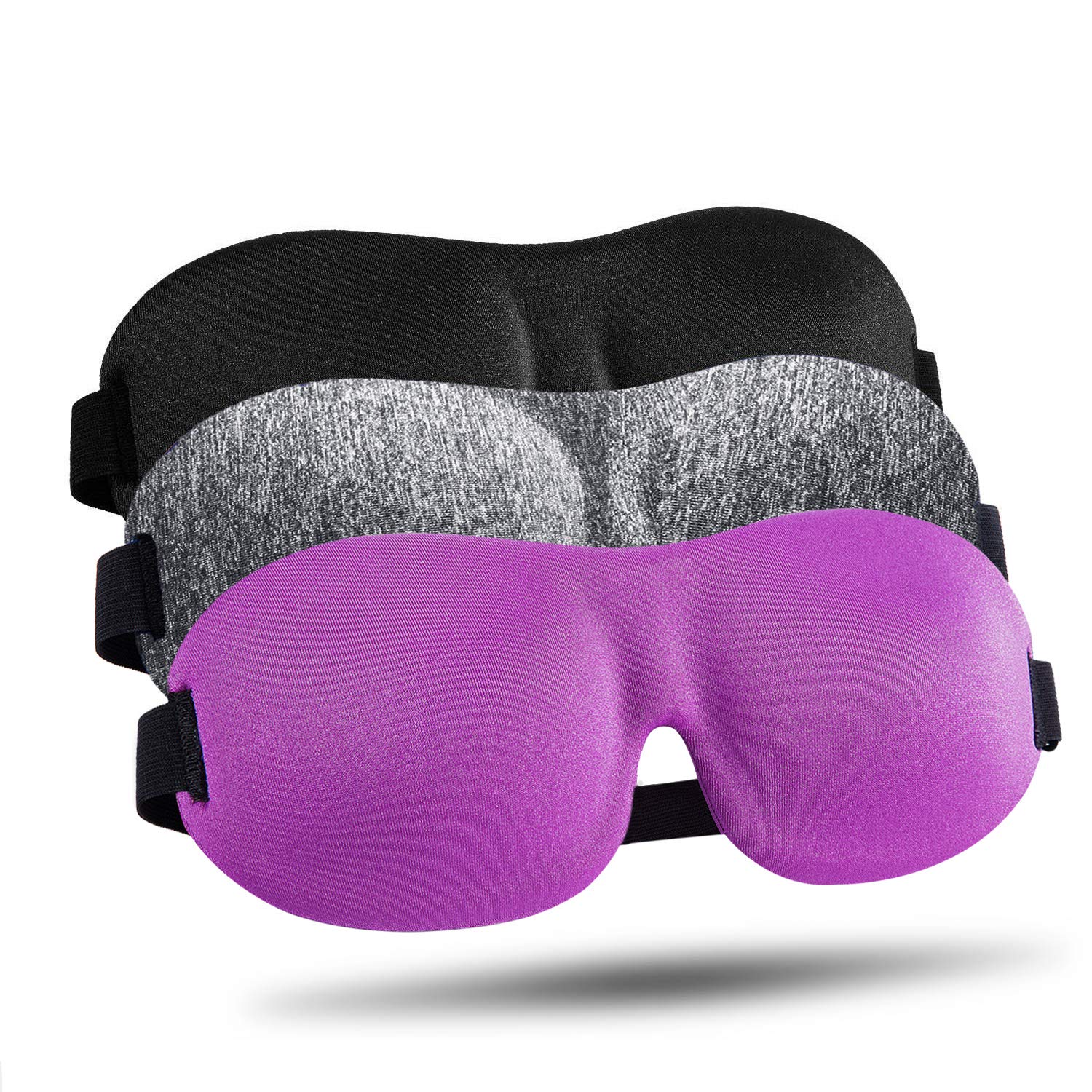 Photo 1 of ***Only 2 pieces**   LKY DIGITAL Sleep Mask for Side Sleeper 3 Pack, Blackout 3D Eye Mask for Sleeping, Night Blindfold for Men Women