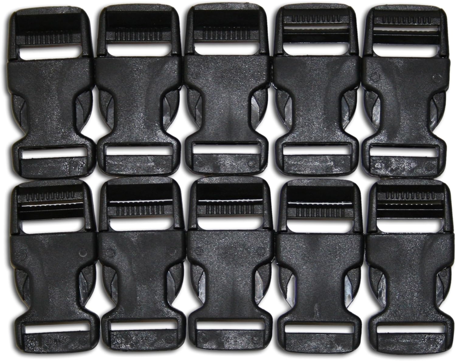 Quick Snap Buckles Flat Side Plastic 