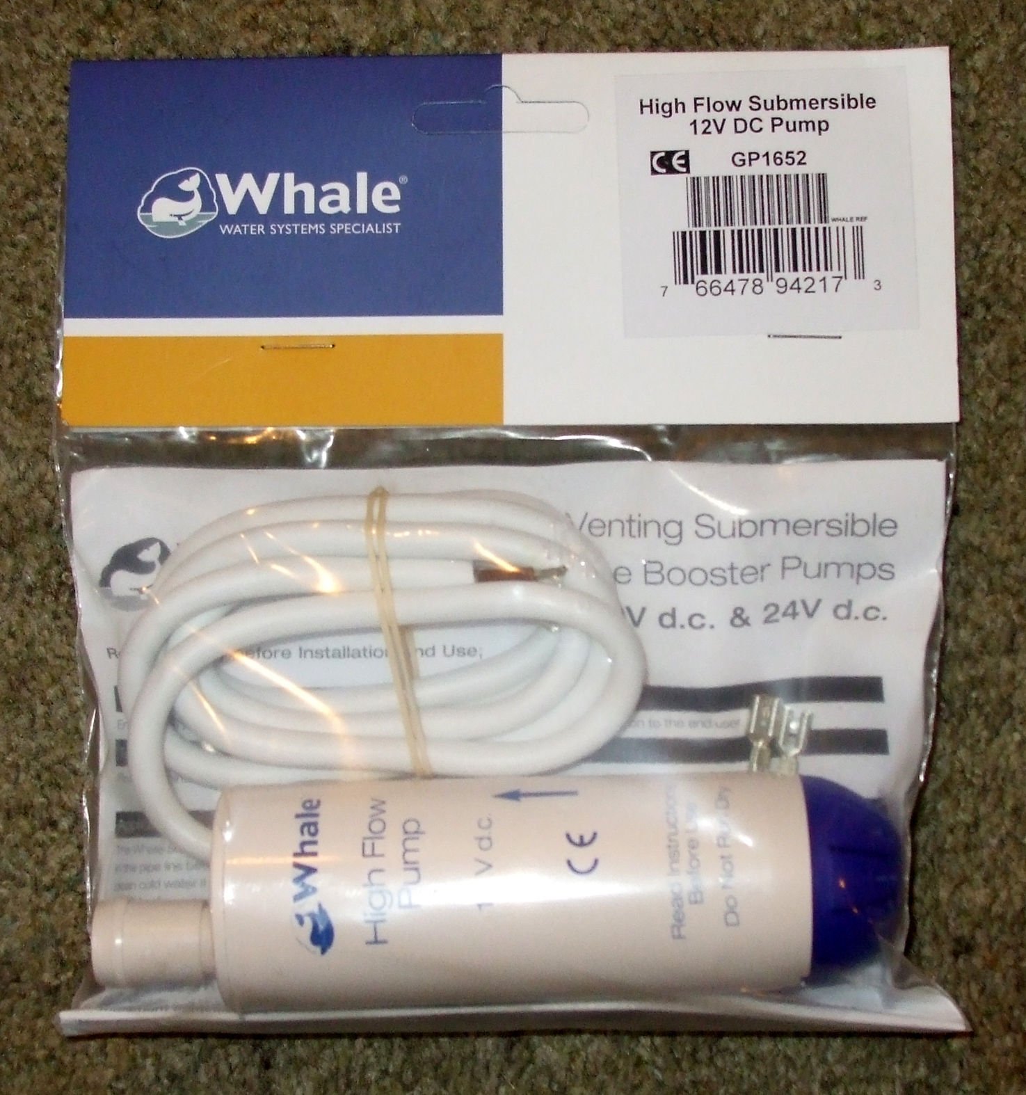 SUBMERSIBLE PUMP GP1652 GP1652 By WHALE