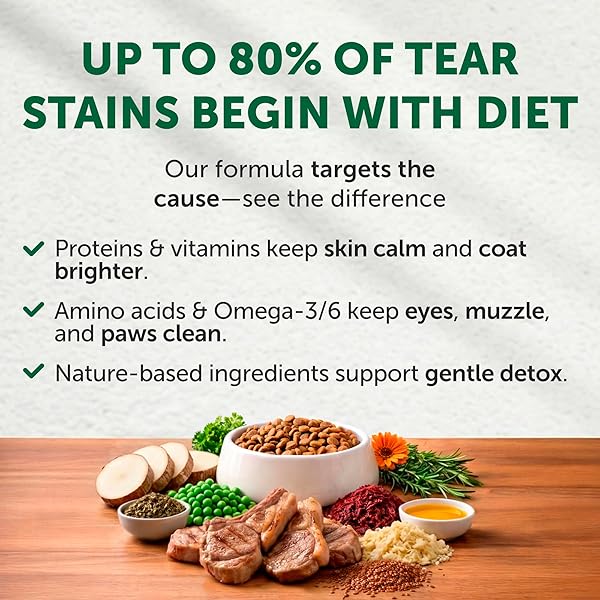 NATURE’S PROTECTION GRAIN FREE DRY DOG FOOD FOR SMALL BREED – HIGH PROTEIN TEAR STAIN DIET FOR ADULT DOGS WITH LIGHT FUR – SMALL BITES KIBBLE (SUPERIOR CARE – LAMB, 3.3 LB)