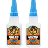 Gorilla Ultimate Super Glue, Fast Set Time, Clear, 15 g, 2-Pack | Most Durable Formula, Anti-Clog Cap, Ideal for Quick Fixes and Repairs, Bonds Plastic, Metal, Wood, Stone, Ceramic