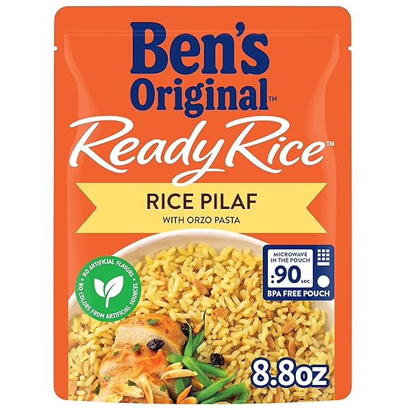 BEN’S ORIGINAL READY RICE RICE PILAF FLAVORED RICE, EASY DINNER SIDE, 8.8 OZ POUCH
