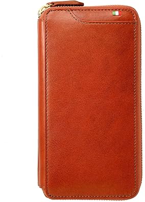Amazon ミラグロ Milagro ギャルソンウォレット タンポナートレザーラウンドf 長財布 メンズ Cas2261 オレンジ 財布