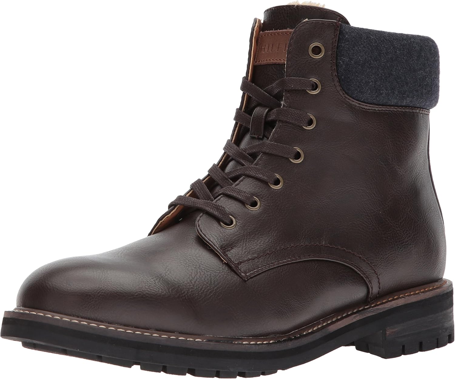 tommy hilfiger winter cognac boots
