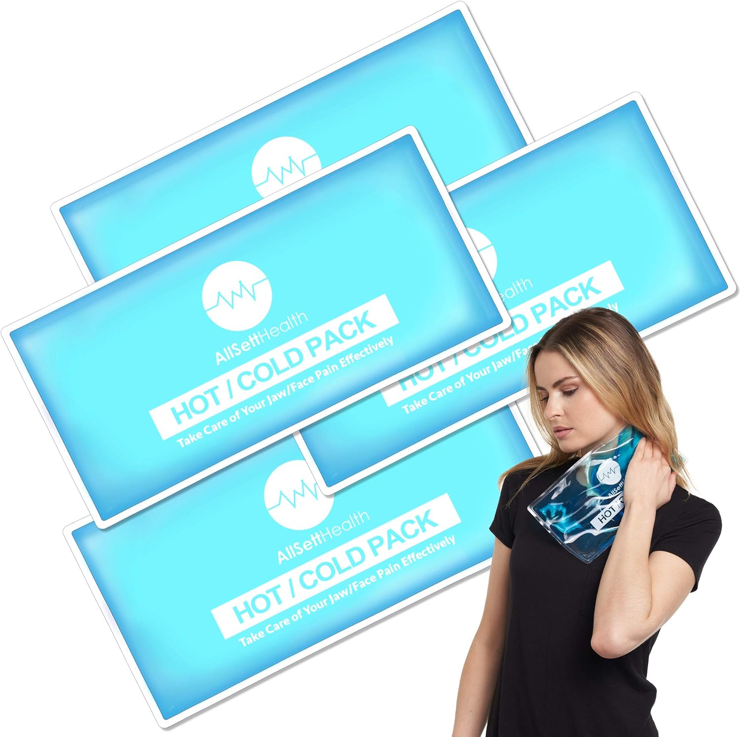 Reusable Hot and Cold Gel Ice Packs for Injuries | Cold Compress, Ice Pack, Gel Ice Packs, Cold Pack, Gel ice Pack, Cold Packs for Injuries, 10.5 in Long x 5 in Wide | 4 Pack