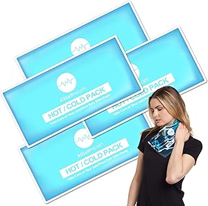 Reusable Hot and Cold Gel Ice Packs for Injuries | Cold Compress, Ice Pack, Gel Ice Packs, Cold Pack, Gel ice Pack, Cold Packs for Injuries, 10.5 in Long x 5 in Wide | 4 Pack