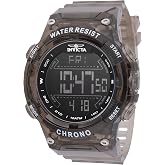 Invicta Racing Men 52mm Plastic Brown Black dial Electronic Digital