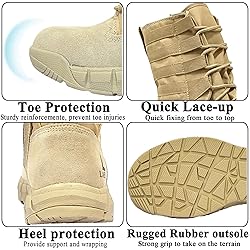 LAHORS Lightweight Military Tactical Combat Boots