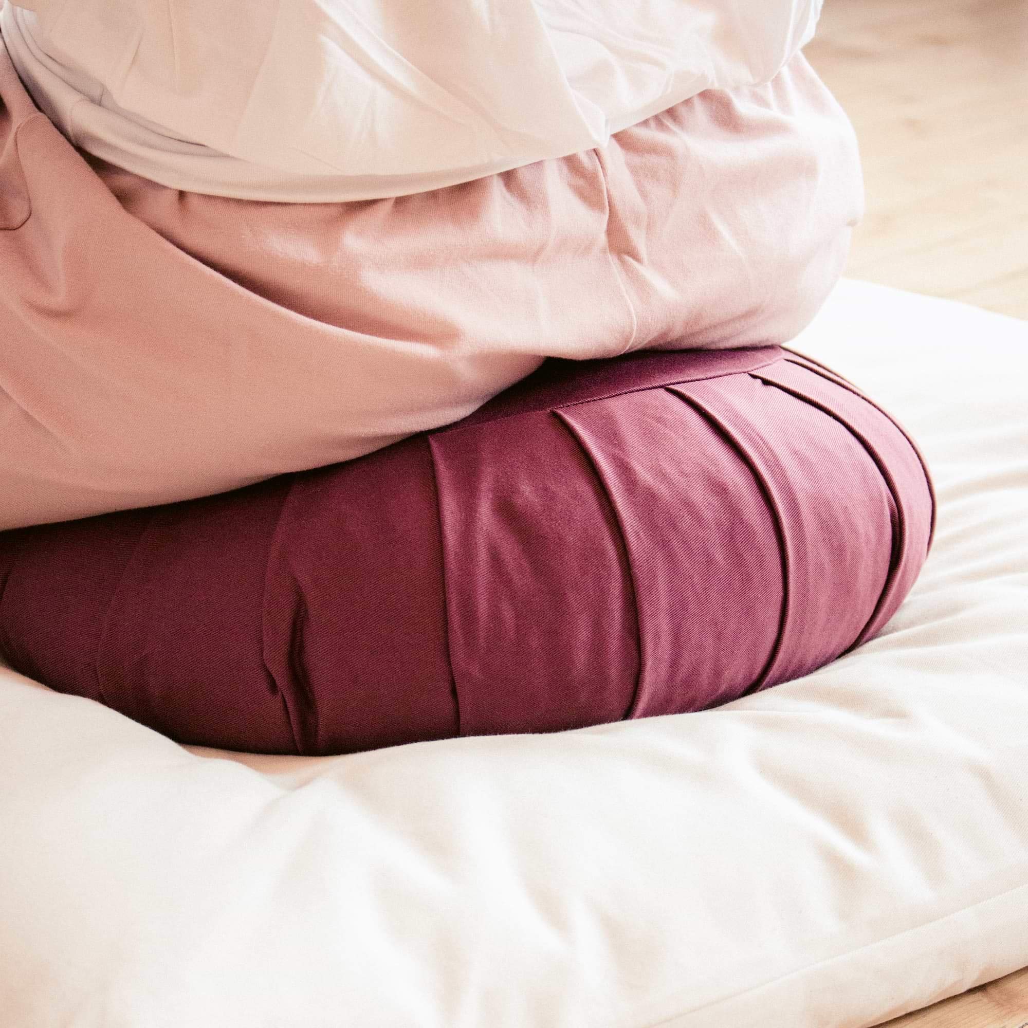 Coussin De Méditation Lotuscrafts Lotus, Hauteur 10 Cm, Rempli De Balle D'Épeautre Bio, Housse En Coton Biologique Lavable, Certifié GOTS, Idéal Pour Le Yoga