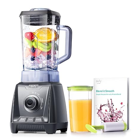 Eufy Miracleblend D1 Perfect For Smoothies 1200w High Speed Blending Professional Grade Automatic Cleaning Mode 50 Oz Blackgrey Includes - 