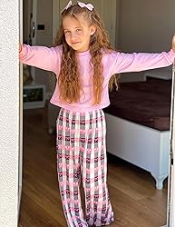Arshiner Pajama Pants for Girls Long Sleep Plaid