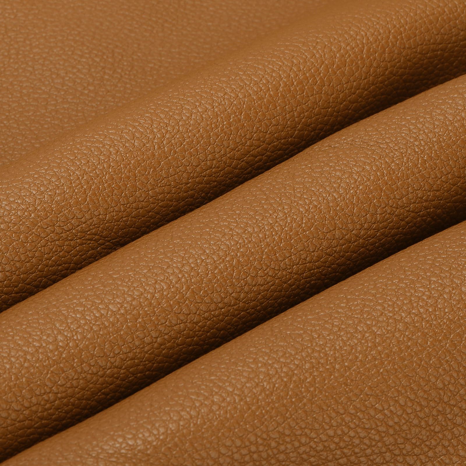 PATIKIL 54x19.7x0.05 Inch Faux Leather Sheets, Soft Colored Faux PU Leather Sheets Repair Fabric Patch for Book Binding, Repairing, Crafting, Sewing, Yellow Brown