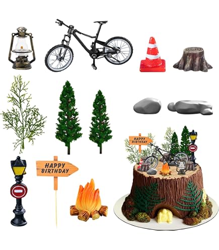 Topper De Pastel Acrílico Personalizado – Bicicleta De Montaña – Ideal Para Cumpleaños O Regalo
