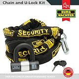 Burg-Wächter 3M Sold Secure Gold U Lock Kit Black 10mm Chain view 6