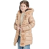 Giolshon Winter Girls Thickened Puffer coat shining Padded jacket Kids Ski Snow Outwear with Faux Fur Collar 7695