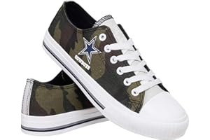 FOCO Women's NFL Camo Low Top Canvas Sneakers Shoes