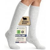 Iambamboo Merino Wool Compression Socks for Women Men 15-20 mmHg for flying | Soft &amp; Breathable for Travel, Running