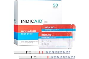 INDICAID Ovulation Test Strips 50 Pack – Rapid Results in 5 Minutes - Ovulation Tests for Women - Accurate Fertility Test - Ideal Ovulation Predictor Kit for Easy Home Testing