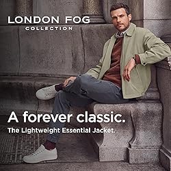 LONDON FOG mens Auburn Zip-front Golf