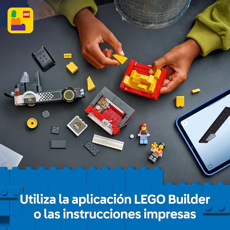 City Toy Chip Truck - Kit de Modelo de Veículo com Suporte Destacável, 2 Minifiguras e Comida de Brinquedo - Presente de Aniversário para Crianças 5+ Anos - 60488 — foto 6 de 8