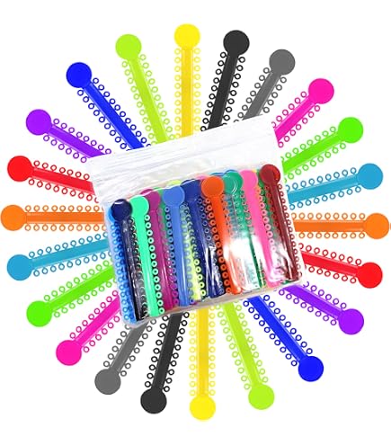 5 Packs Dental Orthodontic Ligature Ties – Gray – 1000 Ties Per Pack (Total 5000 Ties)
