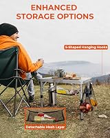 Sportneer Folding Camping Table Adjustable Height Small Portable 23.6" x 15.7" view 8