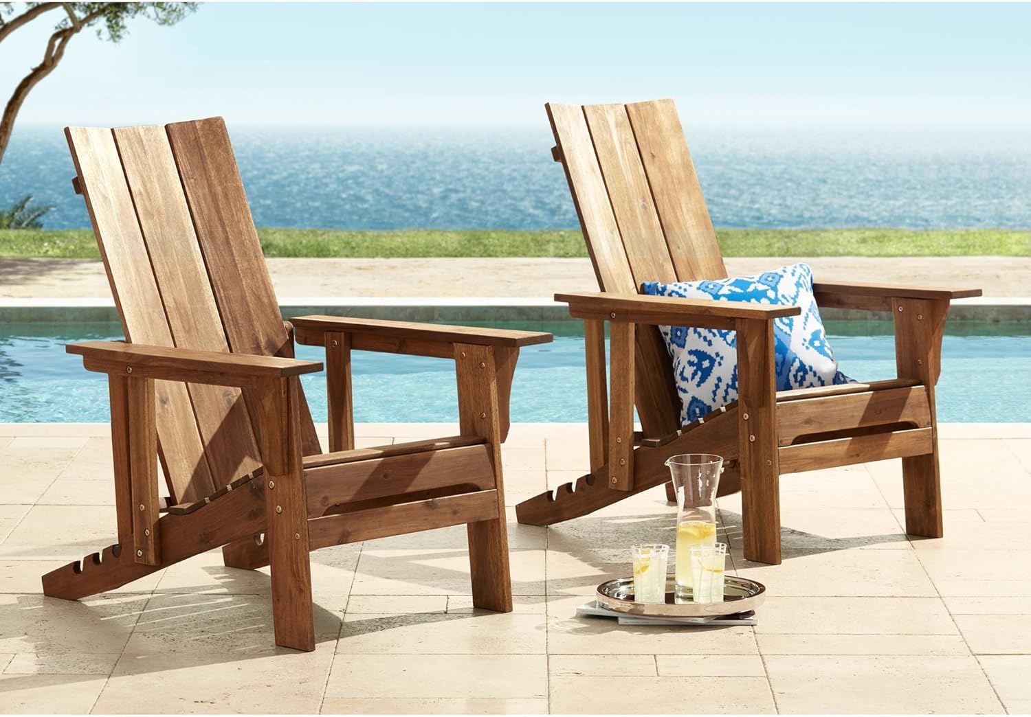 Teal Island Designs Modern Adirondack Adjustable Back Outdoor Chair: Clothing