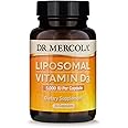 Dr. Mercola, Liposomal Vitamin D3 Dietary Supplement, 5,000 IU, 30 Servings (30 Capsules), Supports Heart and Immune Health, 