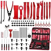 JNLK 352pcs Trim Removal Tool, Pry Tool, Door Panel Removal Tool Kit, Clip Tool, Fasteners Removal Tool with Car Retainer Body Clips Set, red