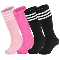 Zando 4 Pairs Toddler Knee High Socks