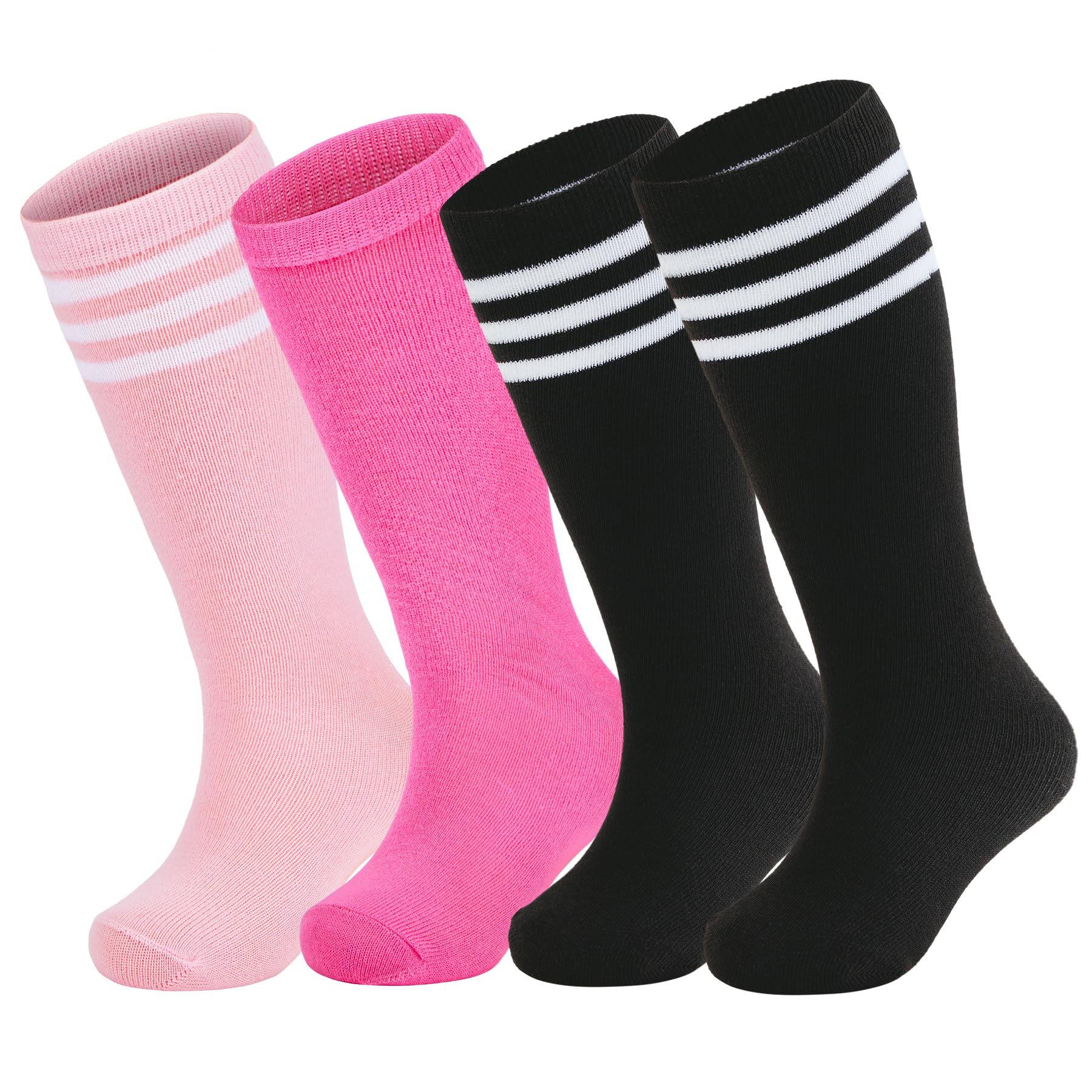 Zando 4 Pairs Toddler Knee High Socks