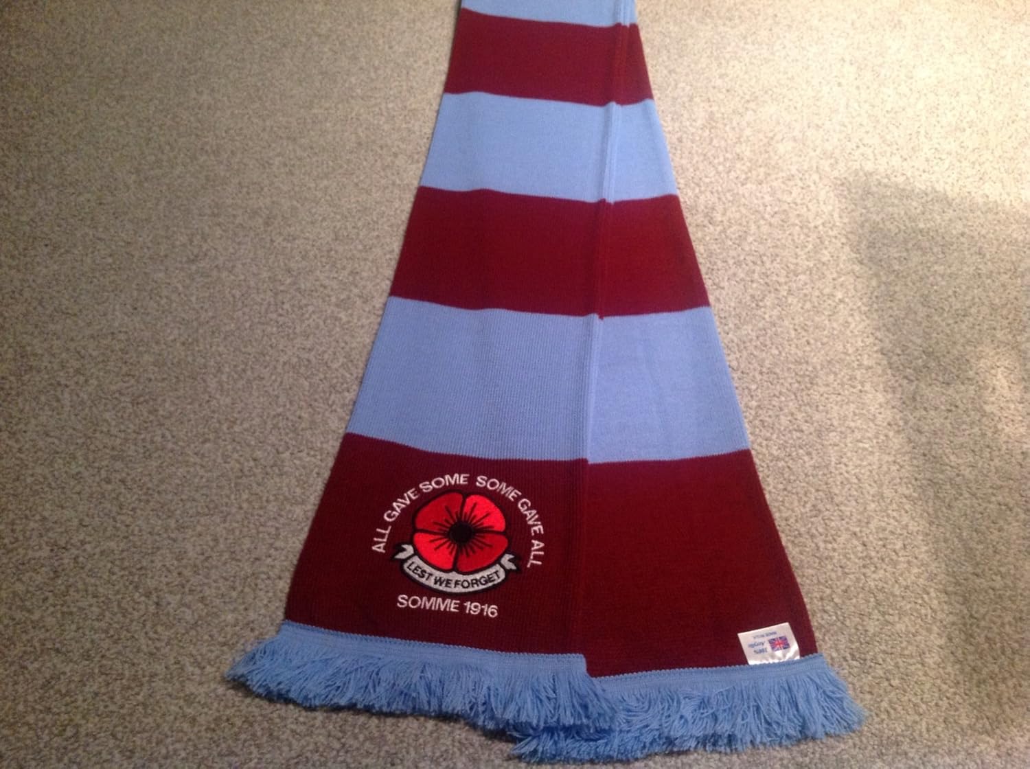 West Ham United Supporters Poppy Scarf Limited Edition Free Post Amazon Co Uk Sports Outdoors