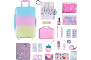 REAL LITTLES Unicorn Travel Pack with Toy Suitcase, Carry Bag, Unicorn Journal and 15 Surprise Toy Accessories Inside - Amazon Exclusive