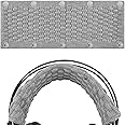 Geekria Knit Fabric Headband Pad Compatible with Logitech, Turtle Beach, Panasonic, AKG, Sennheiser, Sony Headphones, Sweat Cover, Easy DIY Installation (Grey)