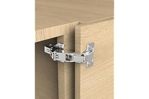 Chibery 2 Pack 180 Degree Soft Close Cabinet Hinges, Lazy Susan & Kitchen Corner, 48mm Hole Distance, Concealed Face Frame & 