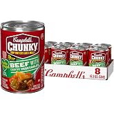 Campbell&rsquo;s Chunky Healthy Request Soup, Beef Soup with Country Vegetables, 16.3 Oz Can (8 Pack)