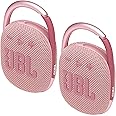 JBL 2 Pack Clip 4 Waterproof Wireless Audio Bluetooth Speaker Bundle (Pink)