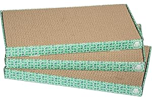 Kitty City XL Wide Corrugate Cat Scratchers 3 Pieces, Cat Scratching, Cat Scratch Pad, Door Clips, Furniture Protectors from Cat Scratching
