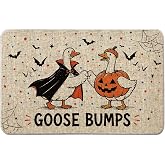 GAGEC Halloween Door Mat Goose Funny Indoor Outdoor Welcome Rug for Home Kitchen 17 x 27 Inch