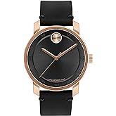Movado Bold Access Men's Quartz Watch, Swiss Movement, Leather Strap, Water-Resistant up to 3ATM, Classic Timepiece - Gift for Him - 41mm