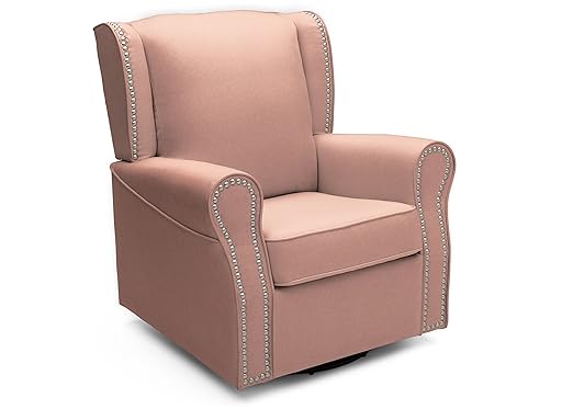 delta children emerson upholstered glider swivel rocker chair