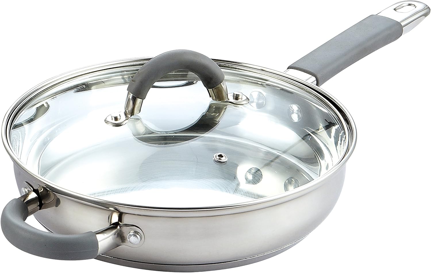 Cook N Home 2410 Stainless Steel 12-Piece Cookware Set, Silver: Kitchen & Dining