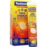 Redoxon Max Energy, Helps Support Inmune System, Citrus Flavor, 20 Effervescent Tablets, 2.82 Oz, Box