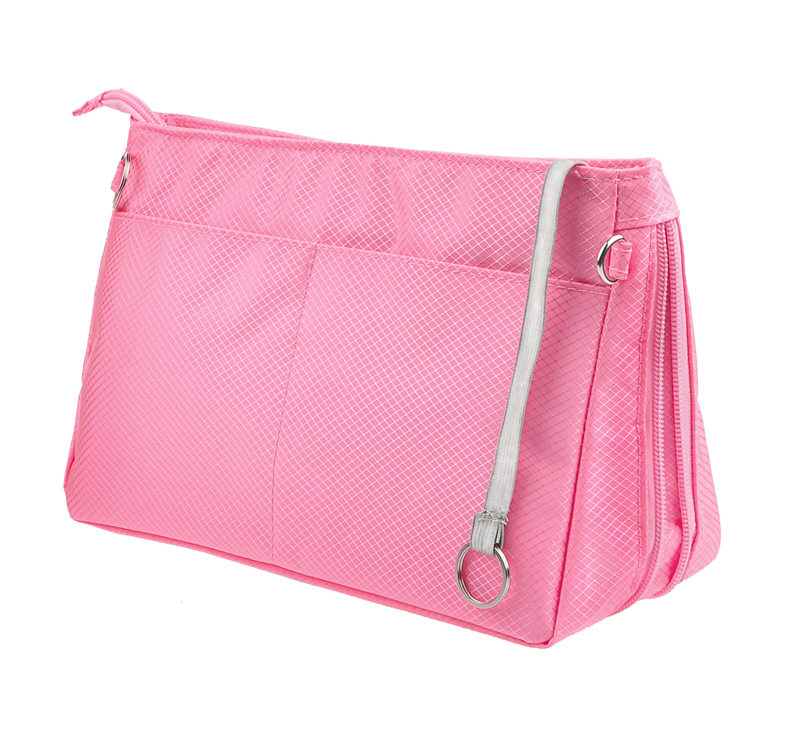 Photo 1 of Vercord Expandable Nylon Handbag Purse Organizer Insert Liner Shaper Bag in Bag Rose Large