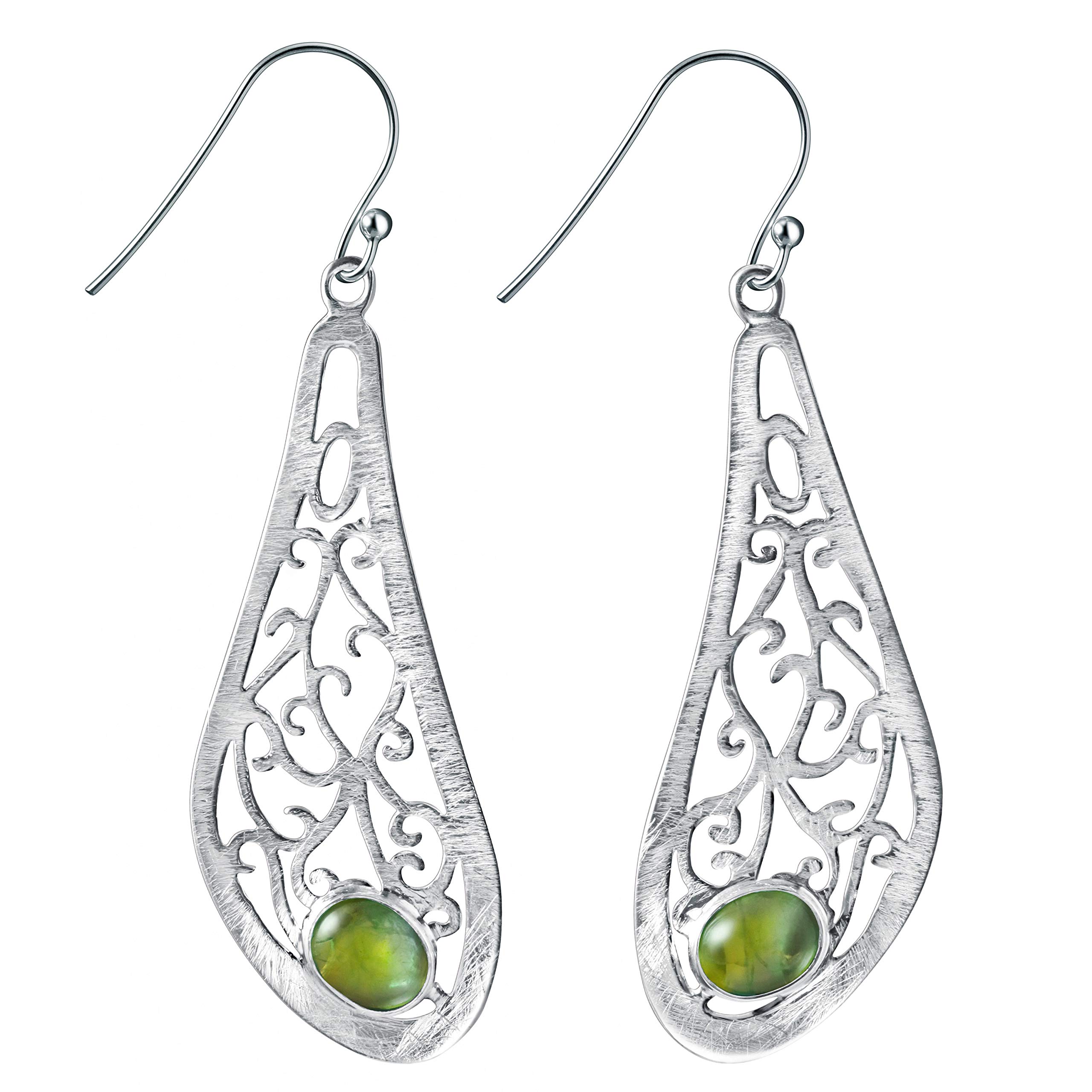 Franki Baker Statement Peridot & Sterling Silver Drop Earrings. Length: 7cm