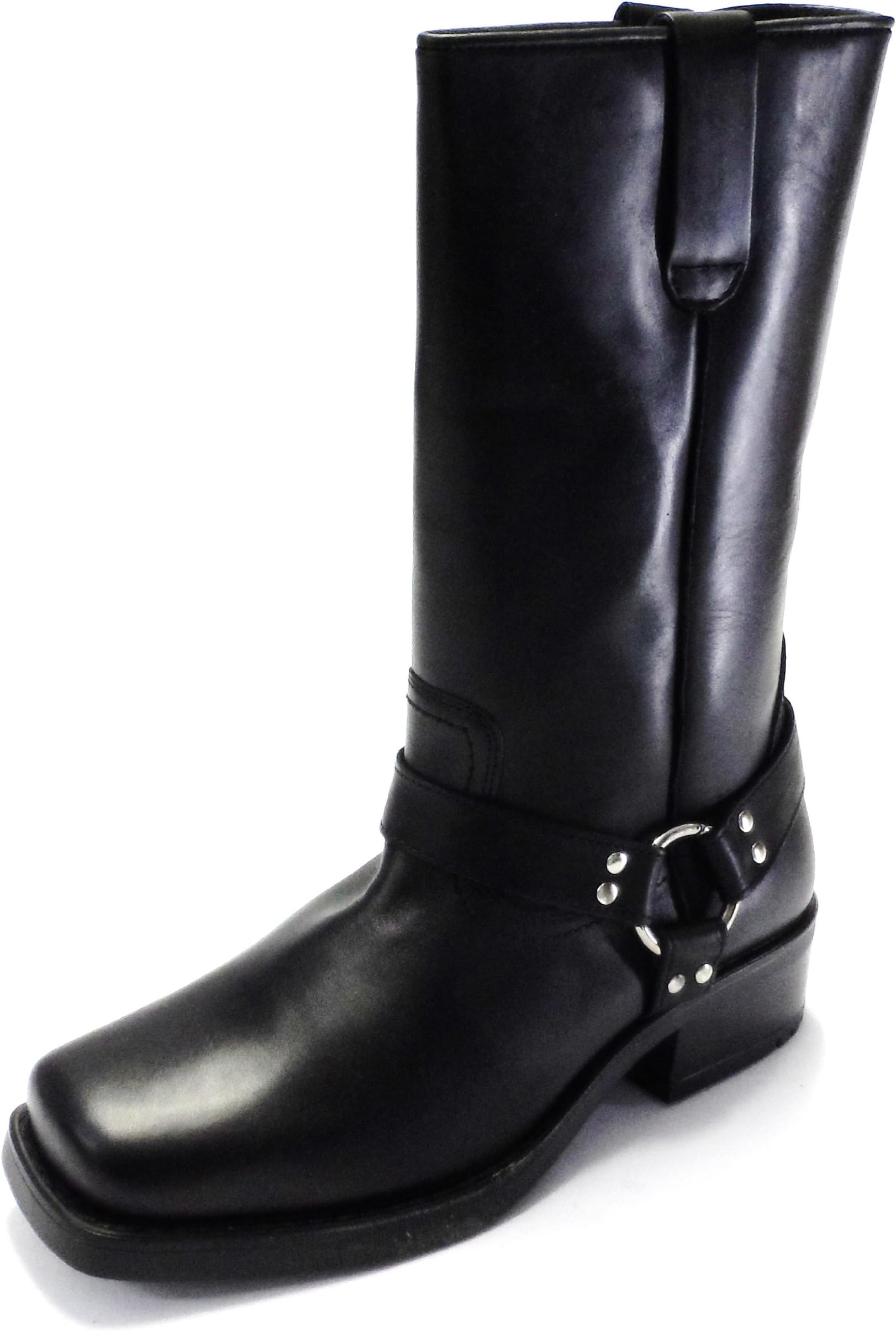 Gringos Mens 50s Style High Leg Biker Boots