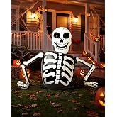 PVC Halloween Inflatable Skull Decoration Ornament for Indoor Outdoor Use | Indoor & Outdoor Use, Halloween Decor, Inflatable Design, PVC Material, Skull Ornament